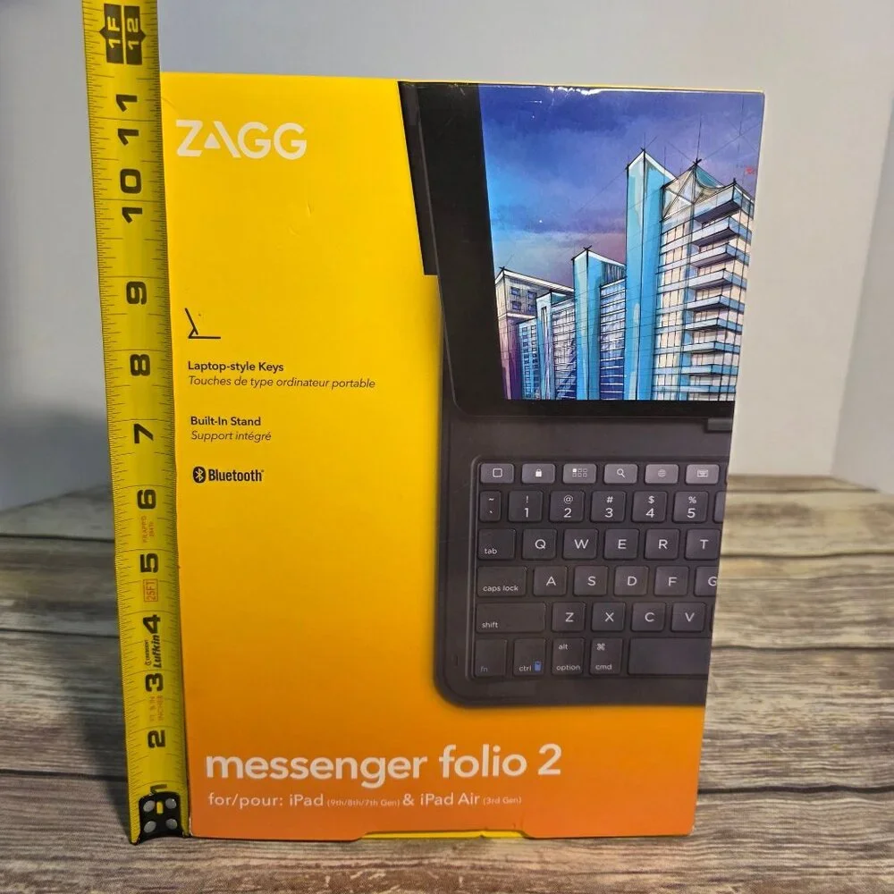 Zagg Messenger Folio 2 For iPad/iPad Air Bluetooth Keyboard Case - Black
